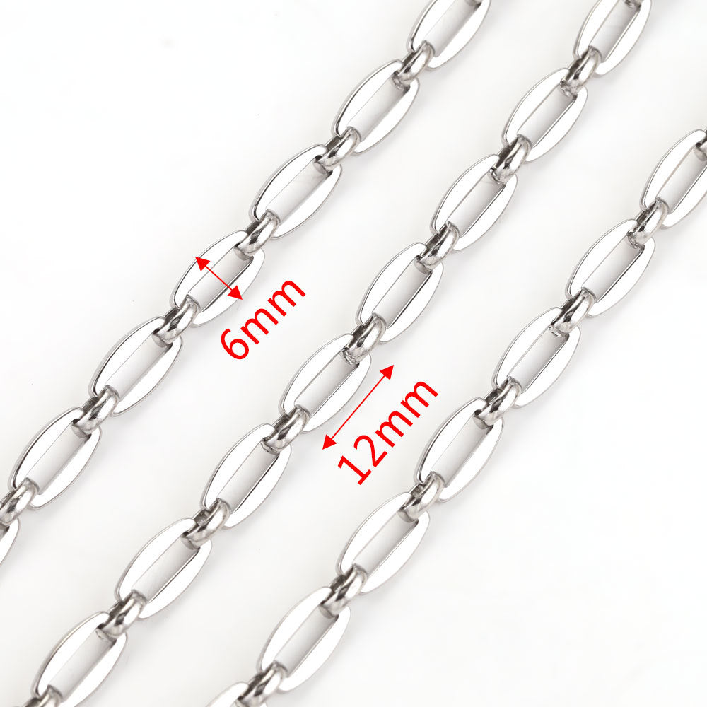 Wholesale 5 rolls - 500 cm various styles of stainless steel punk chain